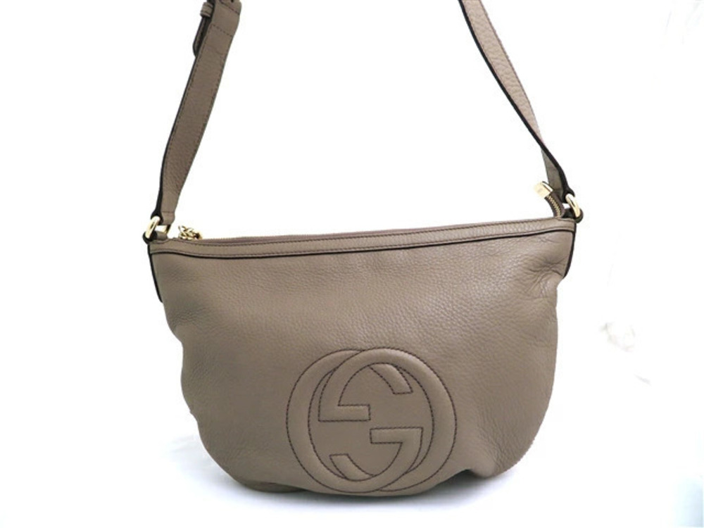 Gucci Bag Hobo Soho Leather Gray